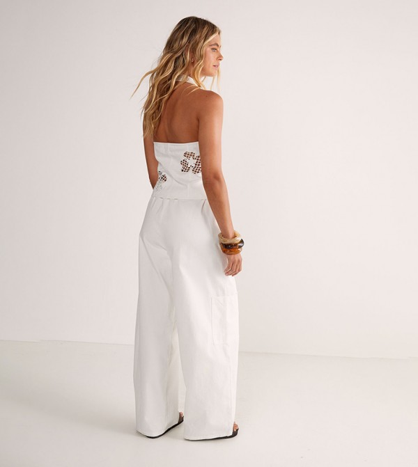 Nasty Gal  - White Cargos