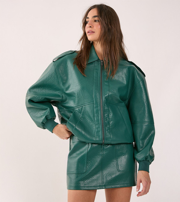 ناستي غال - اوتليت  - أخضر جاكيتات كاجوال