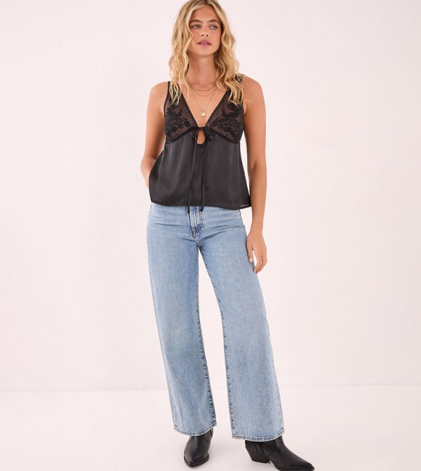 Nasty Gal Nasty Gal - Black Sleeveless Tops