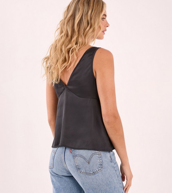 Nasty Gal Nasty Gal - Black Sleeveless Tops