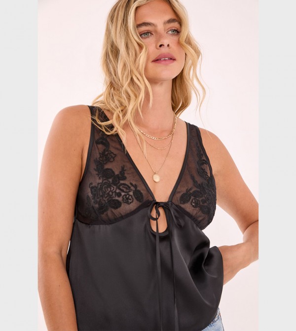 Nasty Gal Nasty Gal - Black Sleeveless Tops