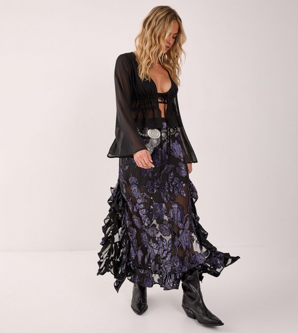 ناستي غال  ملابس - أسود Midi Skirts