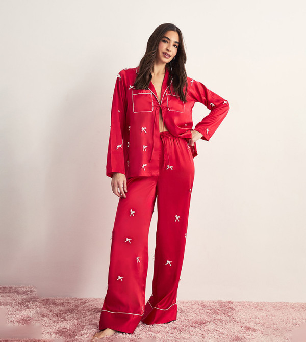 Nasty Gal Sleepwears & Loungewears - Red Pyjama Set