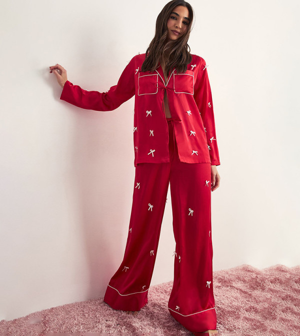 Nasty Gal Sleepwears & Loungewears - Red Pyjama Set