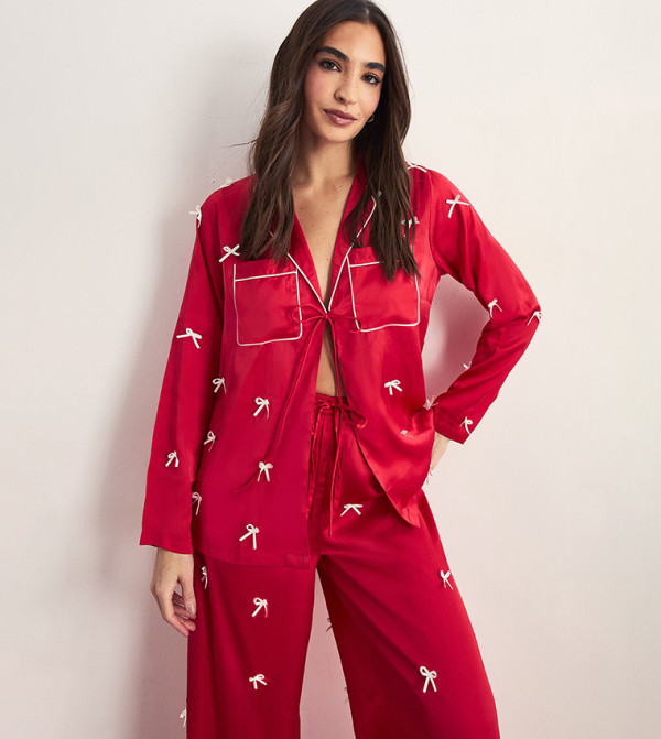 Nasty Gal Sleepwears & Loungewears - Red Pyjama Set