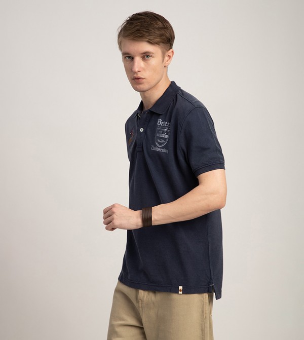 Beverly Hills Polo Club  Polo T-Shirts - NAVY BLUE Polo T-shirts