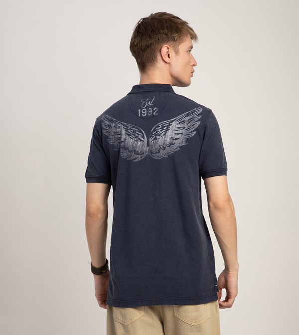 Beverly Hills Polo Club  Polo T-Shirts - NAVY BLUE Polo T-shirts