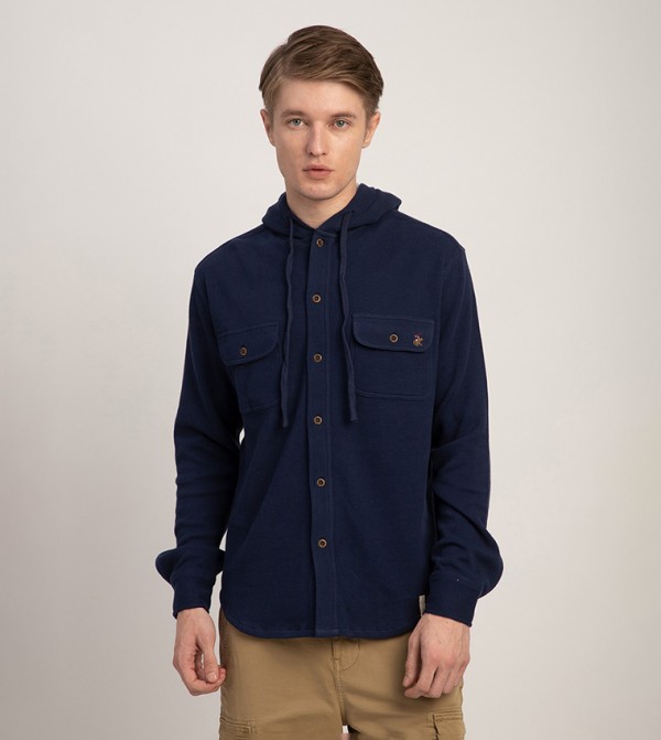 Beverly Hills Polo Club  Clothing - NAVY BLUE Casual Jackets