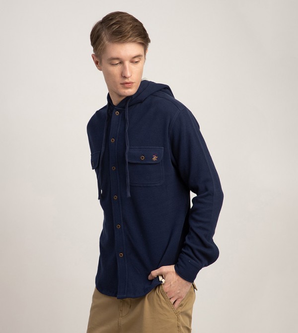 Beverly Hills Polo Club  Clothing - NAVY BLUE Casual Jackets