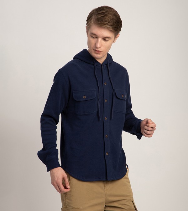 Beverly Hills Polo Club  Clothing - NAVY BLUE Casual Jackets