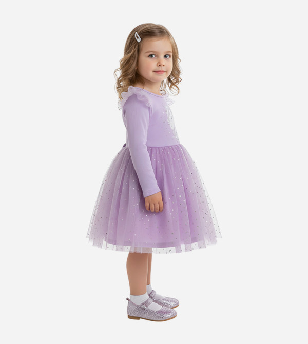 بيداني بيداني - بنفسجي  فستان كاجوال 