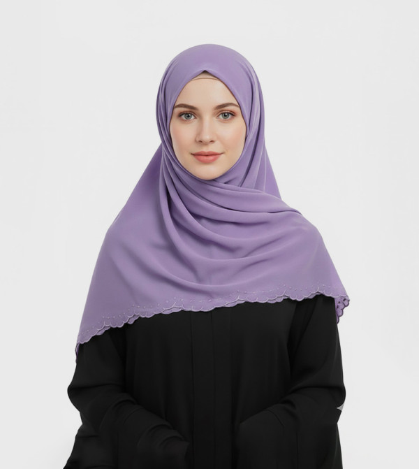 BIDANI  Arabian Clothing - Purple Hijab