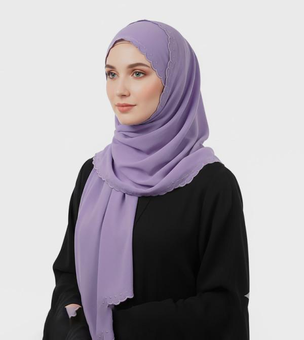 BIDANI  Arabian Clothing - Purple Hijab