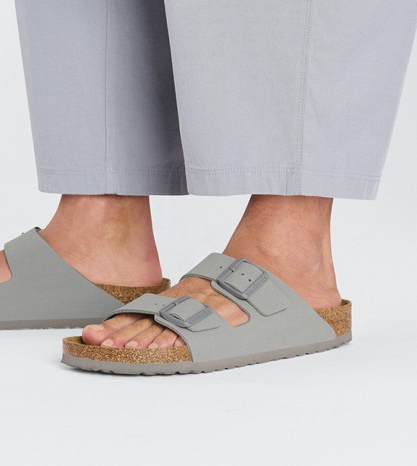 Birkenstock  - Grey Flat Sandals