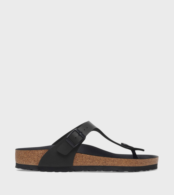 بيركنستوك  أحذية - أسود Flat Sandals