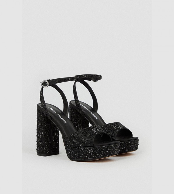 Karen Millen  - Black Heeled Sandals