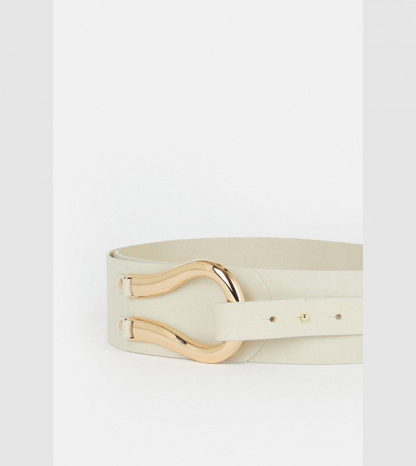 كارن ميلين  أحزمة - أبيض Leather Belts