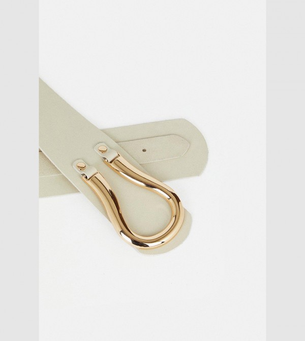 كارن ميلين  أحزمة - أبيض Leather Belts