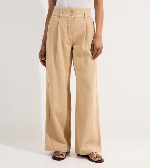 Karen Millen  - STONE Wide Leg Jeans