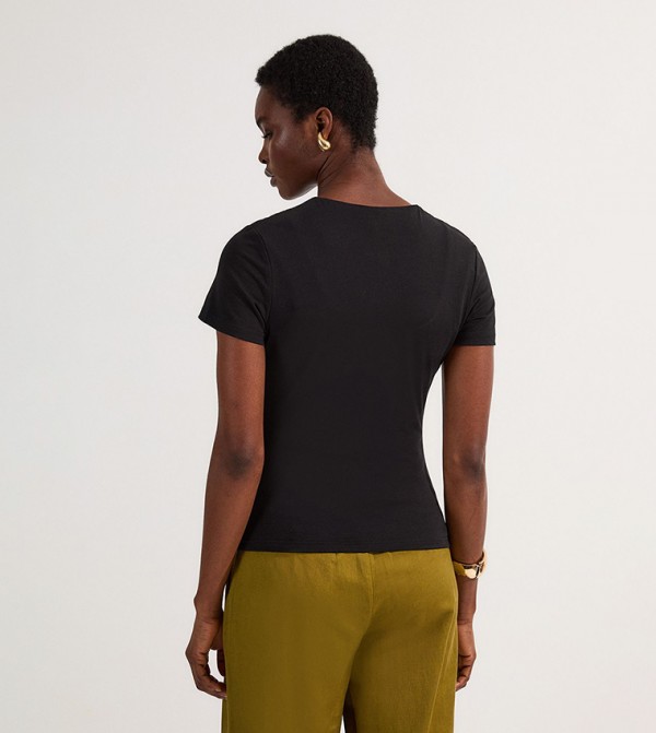 Karen Millen  T-Shirts - Black Casual T-Shirts