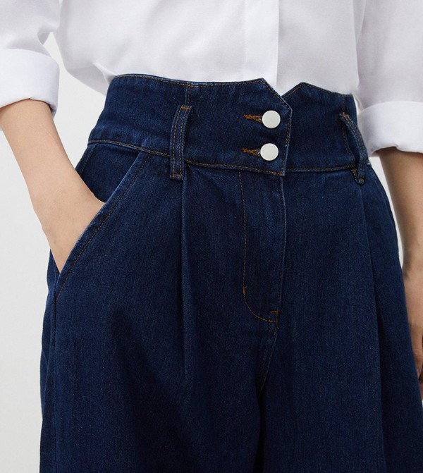 Karen Millen Karen Millen - Navy Wide Leg Jeans