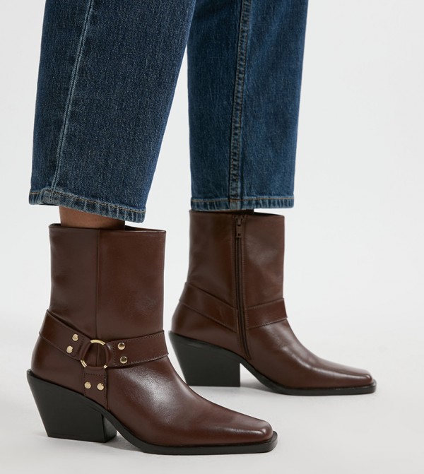 Karen Millen  - Tan Ankle length Boots