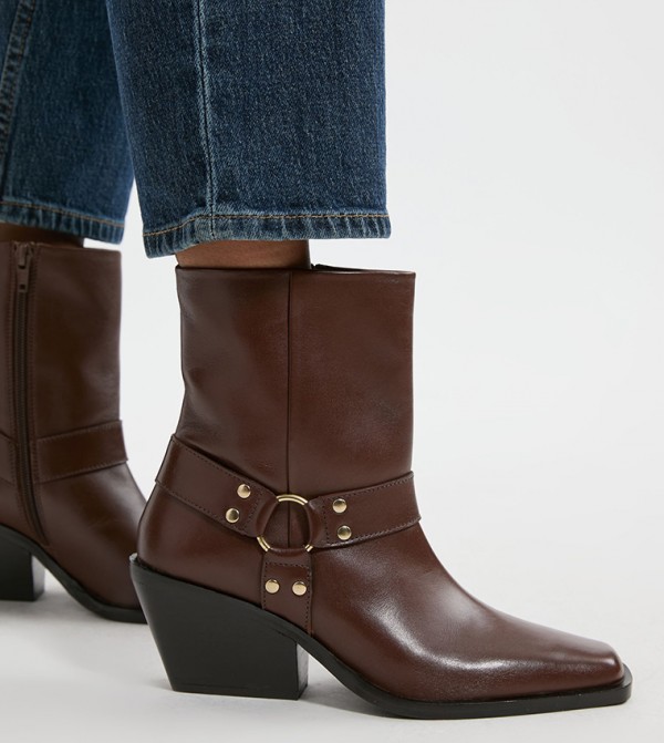 Karen Millen  - Tan Ankle length Boots