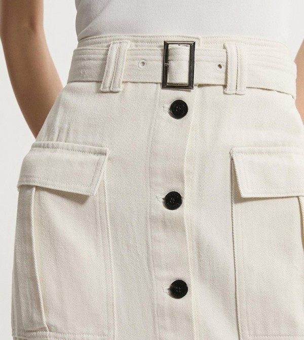 Karen Millen  Clothing - Cream Midi Skirts