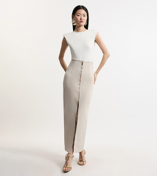 Karen Millen  Maxi Skirts - Beige Maxi Skirts