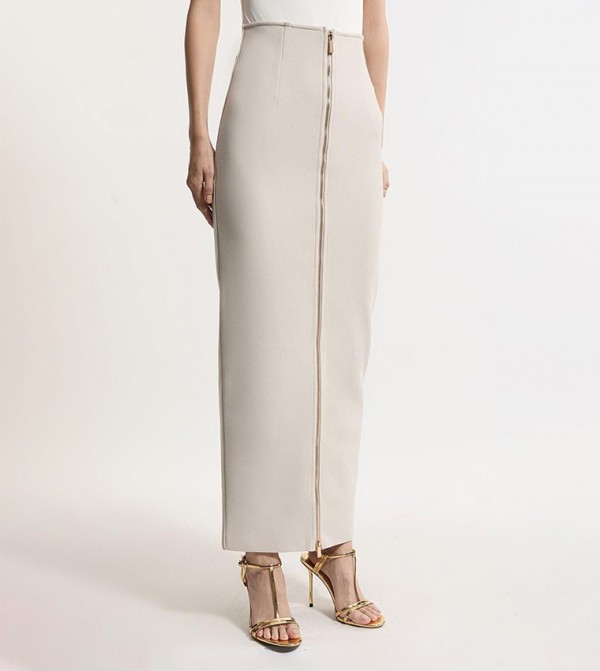 Karen Millen  Maxi Skirts - Beige Maxi Skirts
