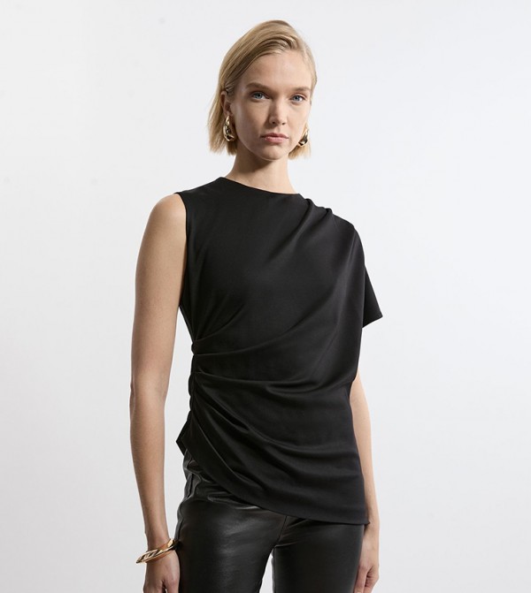 Karen Millen  Sleeveless Tops - Black Sleeveless Tops
