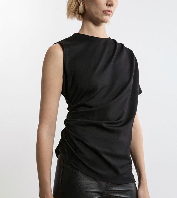 Karen Millen  Sleeveless Tops - Black Sleeveless Tops