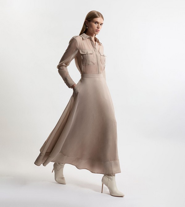Karen Millen - Outlet  - Beige Maxi Skirts