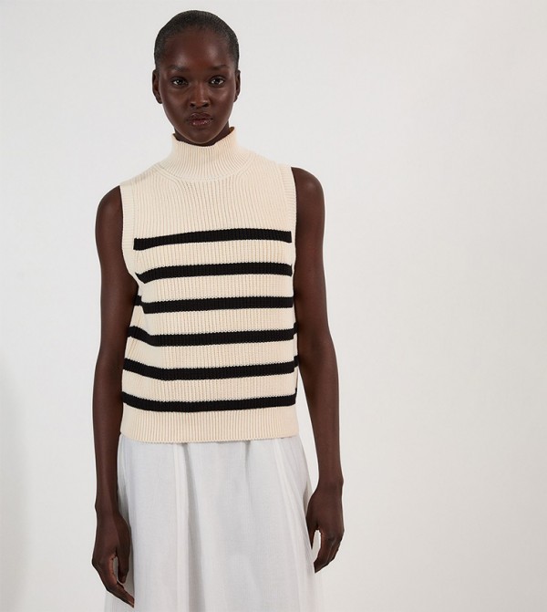 Karen Millen  Sweaters - Beige Round Neck Sweaters