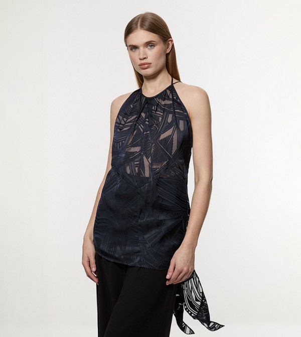 Karen Millen  - Navy Sleeveless Tops