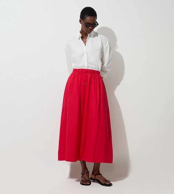 Karen Millen Clothing - Red Midi Skirts