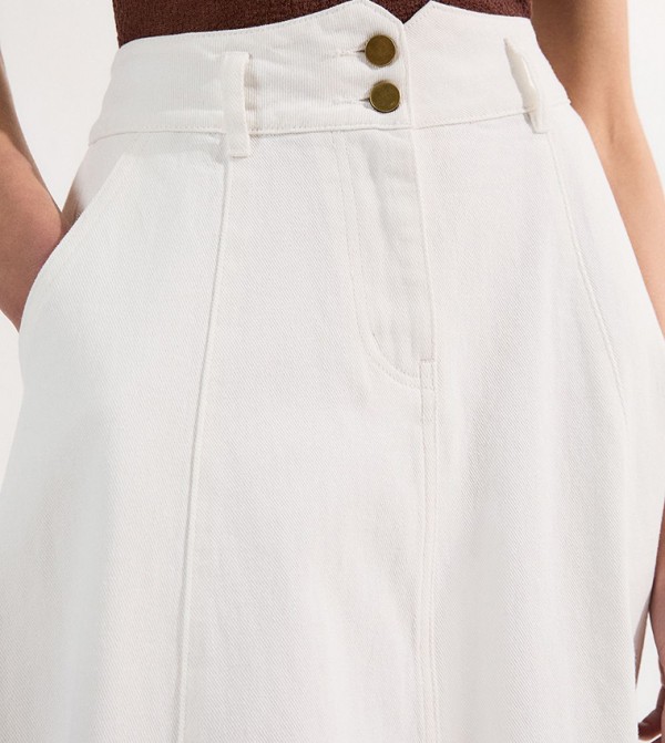 كارن ميلين  تنانير - أبيض Midi Skirts