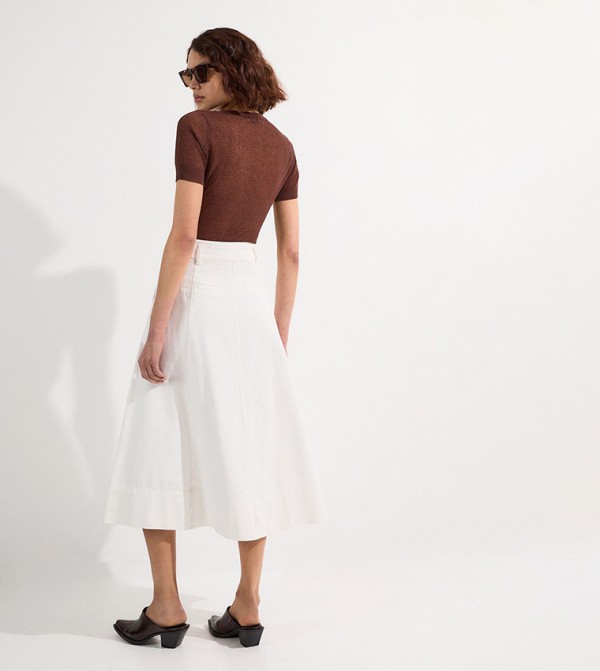 كارن ميلين  تنانير - أبيض Midi Skirts