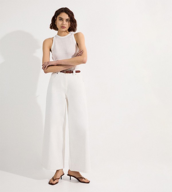 Karen Millen  - White Straight Jeans