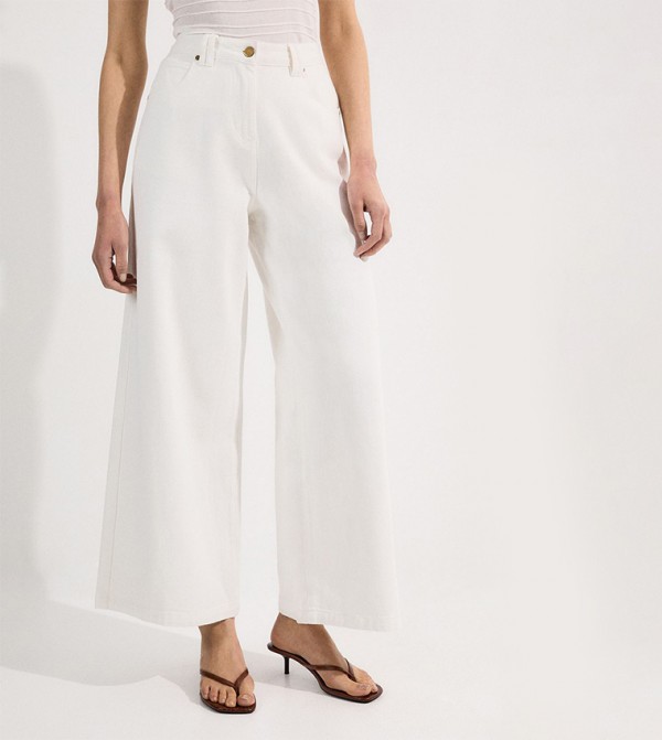 Karen Millen  - White Straight Jeans