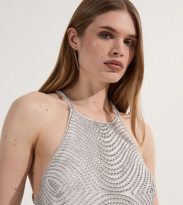 Karen Millen  - Ivory Sleeveless Tops