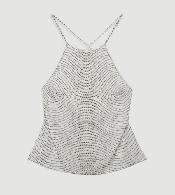 Karen Millen  - Ivory Sleeveless Tops