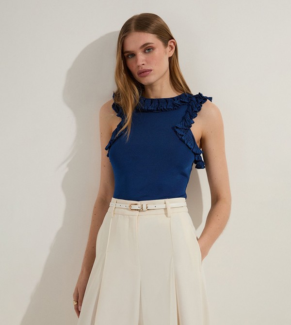 كارن ميلين كارن ميلين - كحلي Sleeveless Tops