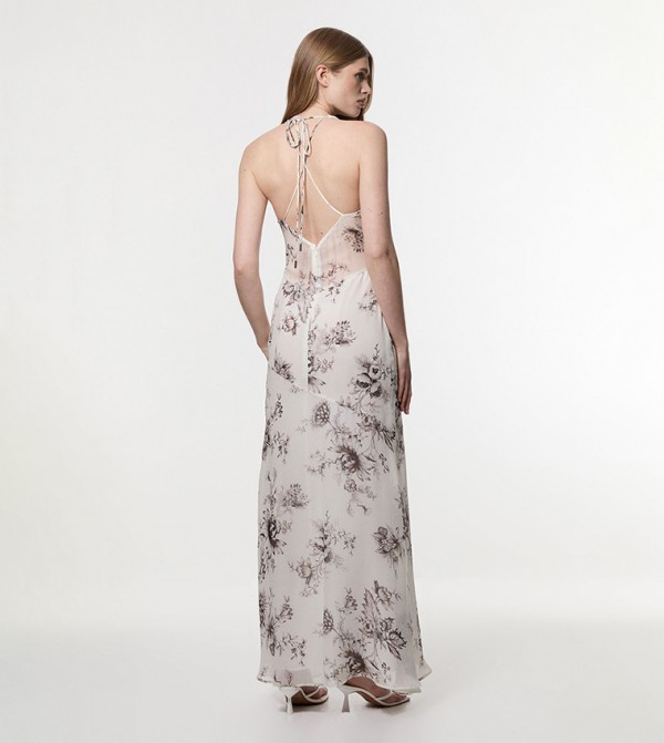 كارن ميلين  Floral-Prints - بيج Maxi Dresses