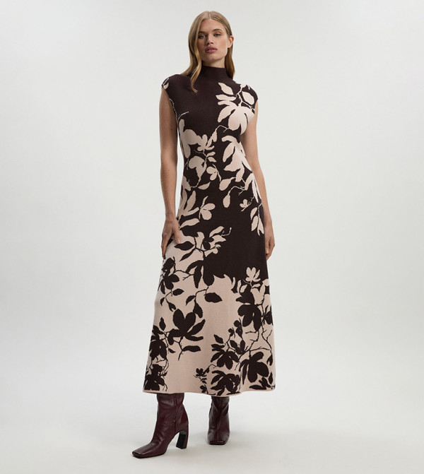 كارن ميلين  - بني  Midi Dresses