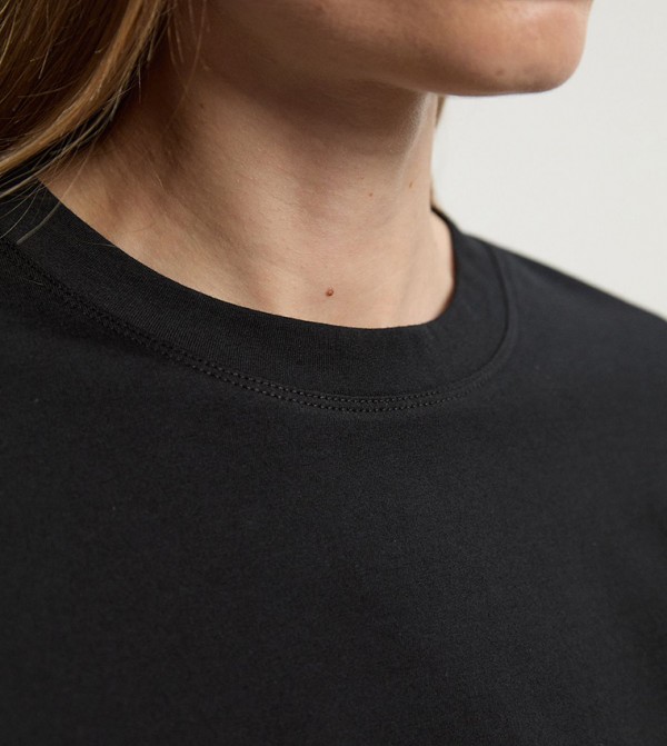 Karen Millen  T-Shirts - Black Short Sleeve T-Shirts