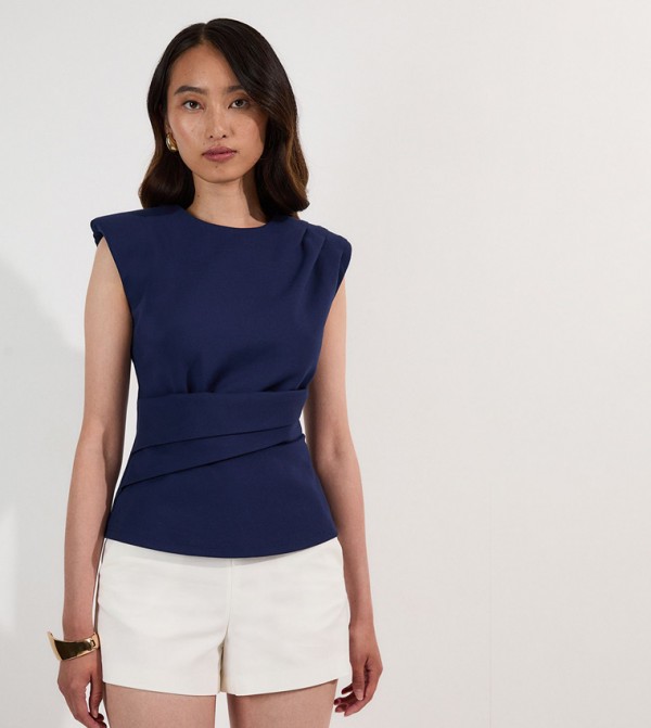 Karen Millen  - Navy Sleeveless Tops