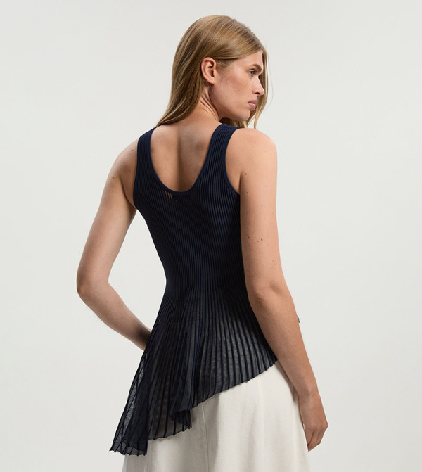 كارن ميلين توبات بلا أكمام - كحلي Sleeveless Tops