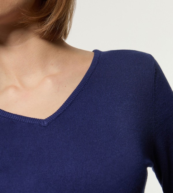 Karen Millen  Sweaters - Navy V-neck Sweaters