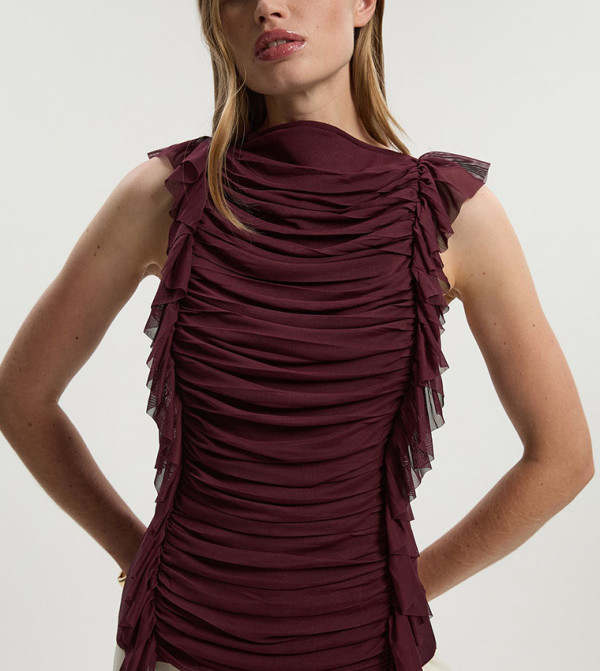 كارن ميلين كارن ميلين - بورغندي Sleeveless Tops